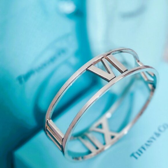 Tiffany & Co. Sterling Silver Atlas Wide Open Bangle, New - Picture 7 of 16
